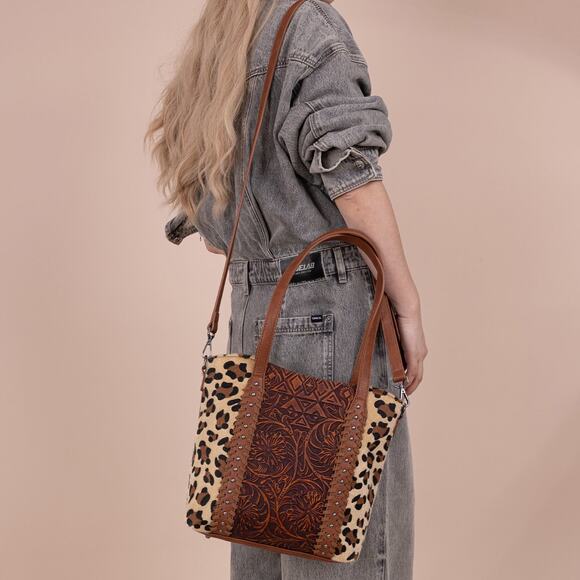 Montana West Leopard Tooled Concealed Carry Tote/Crossbody *NEW in Package* - Picture 5 of 5